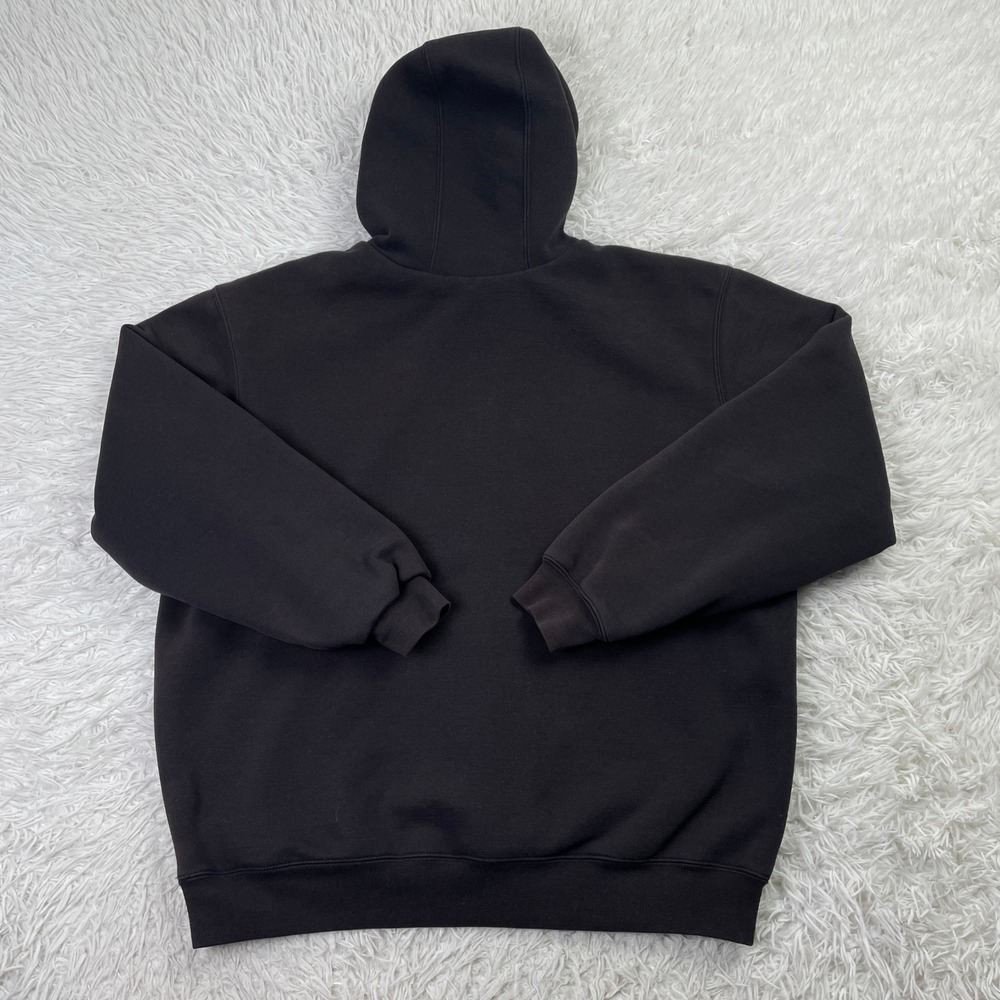 Carhartt Sweater Mens Large Black Thermal Lined Hooded Sweatshirt Hoodie J170 L - Picture 5 of 9